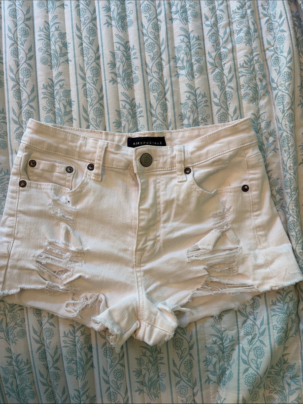 Aeropostale White Jean Shorts
